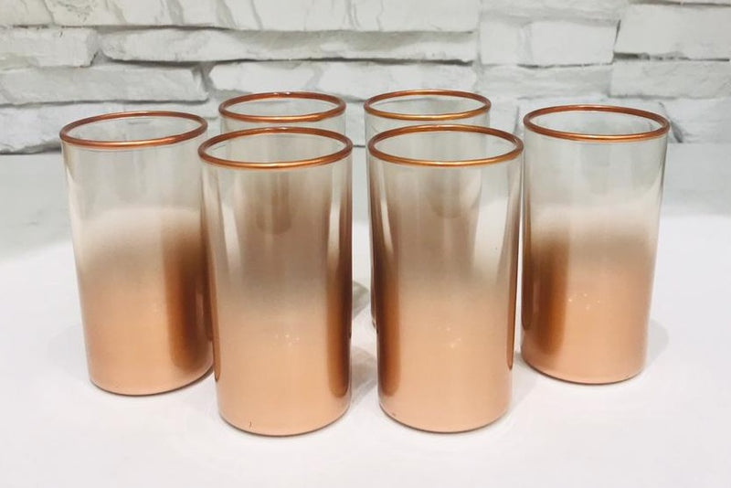 Sigma Rose Gold Water Gradient Glass Cups
