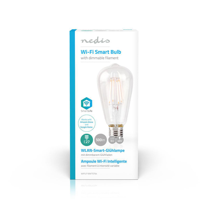 Nedis Wi-Fi Smart LED Filament Bulb | E27 | ST64 | 5 W | 500 lm WIFILF10WTST64-Casavanti