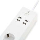 Nedis Wi-Fi Smart Extension Socket | 3x Schuko Type F | 4x USB | 16 A WIFIP310FWT-Casavanti