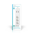 Nedis Wi-Fi Smart Extension Socket | 3x Schuko Type F | 4x USB | 16 A WIFIP310FWT-Casavanti