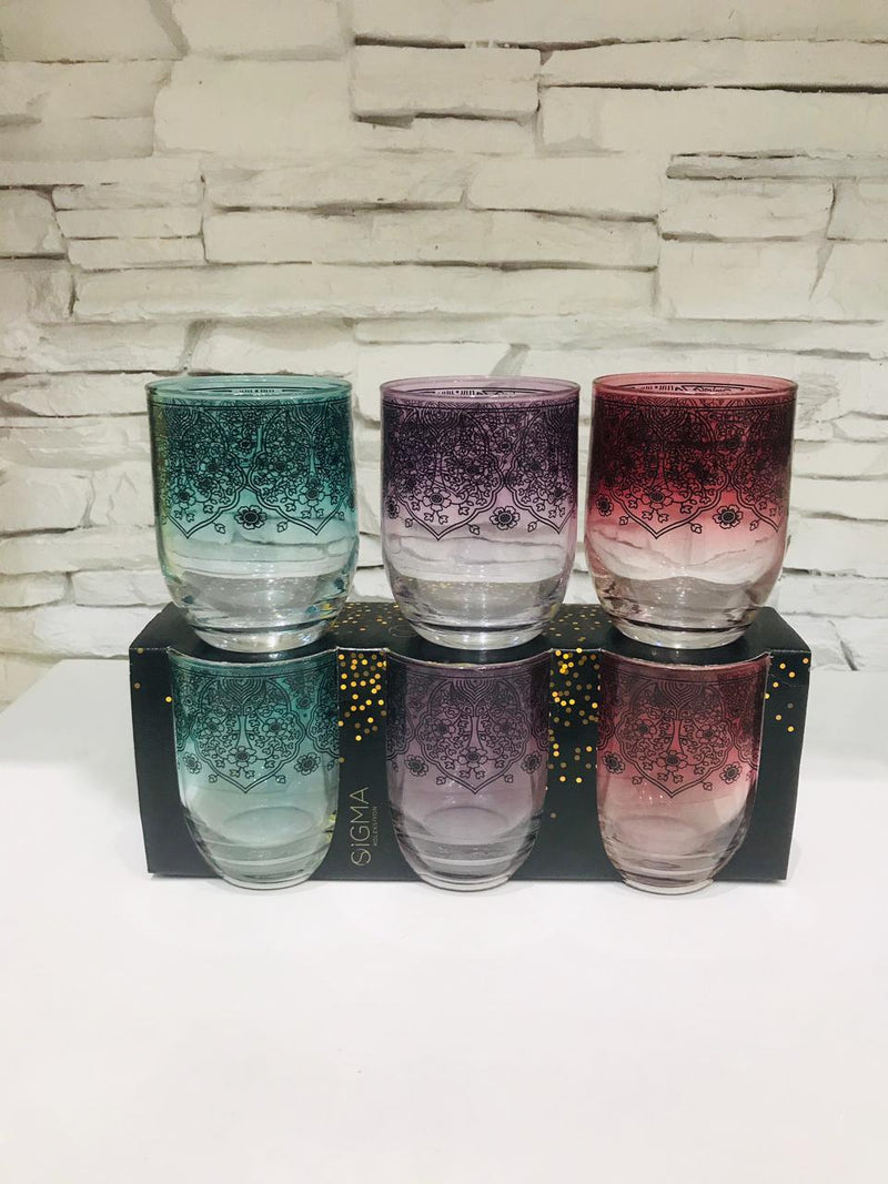 Sigma 3 Colored Gradient Glass CupS